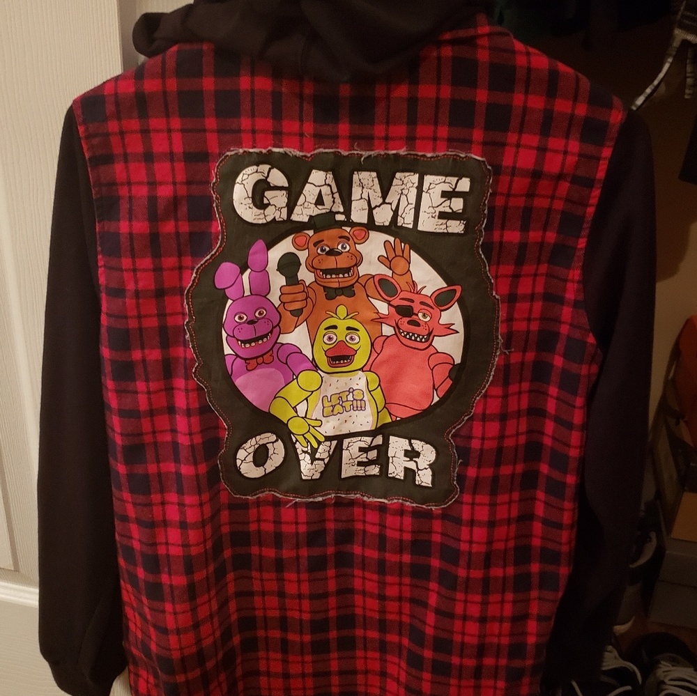 Five Nights at Freddies button up flannel